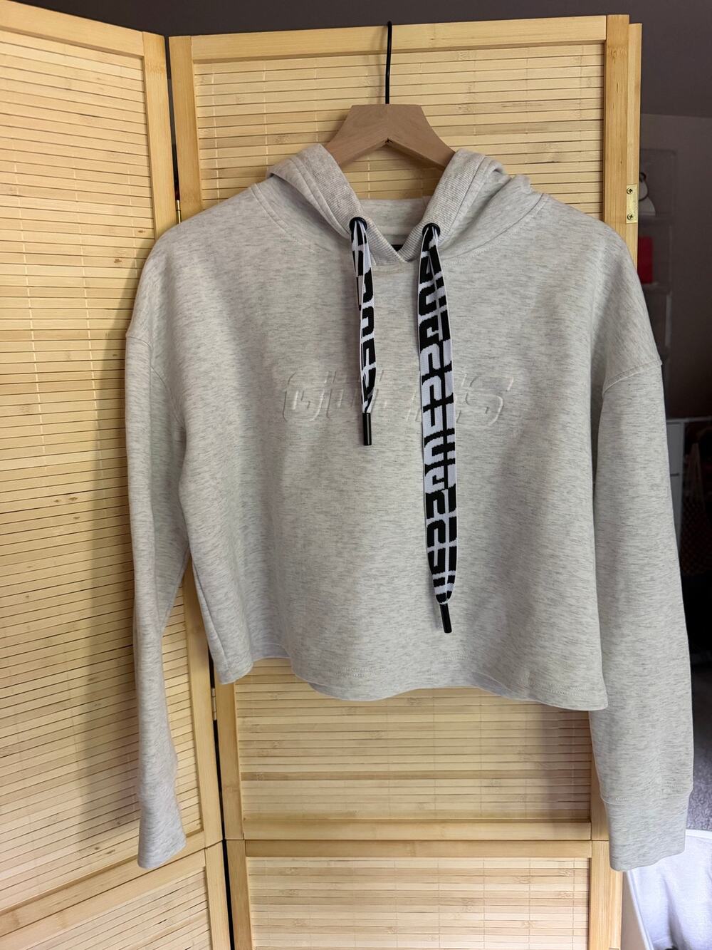 Guess Logo Cropped Hoodie